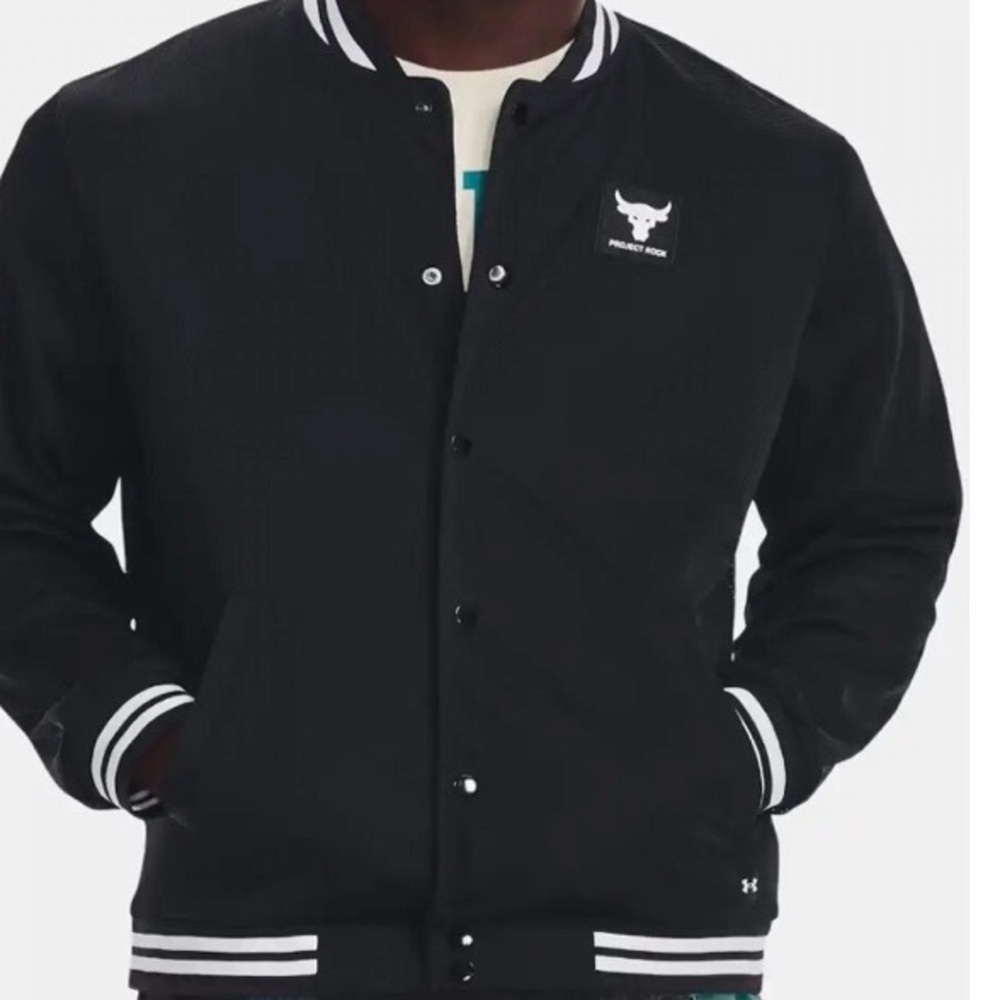 Under Armour Project Rock Black Varsity Jacket